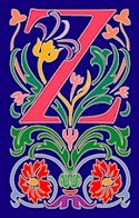 Initial Letter Z Style Victorian Needlepoint Canvas (ar7-vic-z)