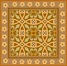American Quilt Cushion Needlepoint Canvas (ar18-037c)