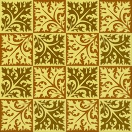 Collage Leaves 3 Pattern Rug Needlepoint Canvas (ar18-100r)