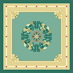 Pekin Green Needlepoint Canvas Caron Collection (cc-5002-18&13)