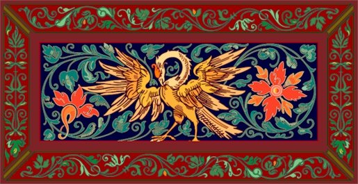 Victorian Eagle Needlepoint Rug Canvas (ar09-vc-02r)