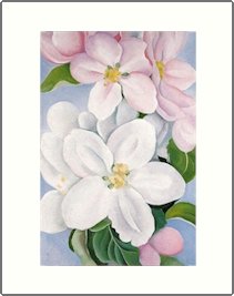 Georgia O'Keeffe Apple Blossoms Needlepoint Design by Lena Lawson (ok-02)