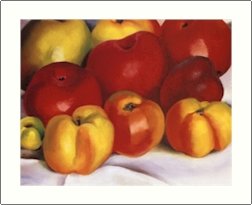 Georgia O'Keeffe Apple Family Needlepoint Design by Lena Lawson (ok-03)