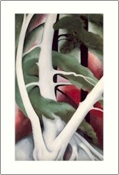 Georgia O'Keeffe Birch and Pine Tree Needlepoint Design by Lena Lawson (ok-07)