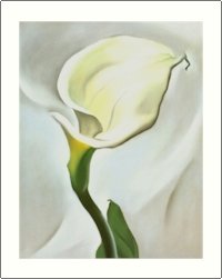Georgia O'Keeffe Calla Lily Turned Away Needlepoint Design by Lena Lawson (ok-17)