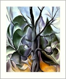Georgia O'Keeffe Grey Tree Needlepoint Design by Lena Lawson (ok-26)