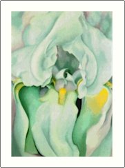 Georgia O'Keeffe Light Iris Needlepoint Design by Lena Lawson (ok-36)