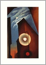 Georgia O'Keeffe New York Street with Moon Needlepoint Design by Lena Lawson (ok-40)