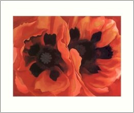 Georgia O'Keeffe Oriental Poppies Needlepoint Design by Lena Lawson (ok-42)