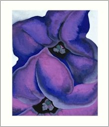 Georgia O'Keeffe Purple Petunias Needlepoint Design by Lena Lawson (ok-52)
