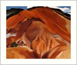 Georgia O'Keeffe Red Hills Beyond Abiquiu Needlepoint Design by Lena Lawson (ok-54)