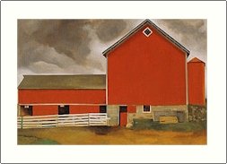 Georgia O'Keeffe Red Barn Needlepoint Design by Lena Lawson (ok-55)