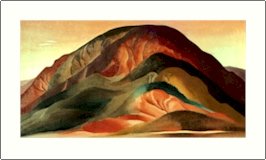 Georgia O'Keeffe Rust Red Hills Needlepoint Design by Lena Lawson (ok-60)