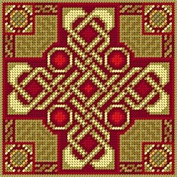 Celtic Cross Knotwork Miniature Needlepoint Canvas (cb-celtic-103)