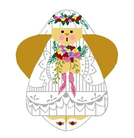 Needlepoint Canvas Wedding Angel by In Good Company (LAS006)
