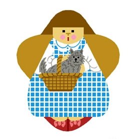 Needlepoint Canvas Dorothy Angel & Toto by In Good Company (LAS009)