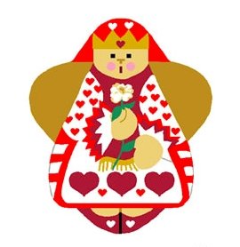 Needlepoint Canvas Queen of Hearts Angel by In Good Company (LAS010)