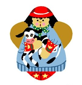 Needlepoint Canvas Cowgirl Angel by In Good Company (LAS013)