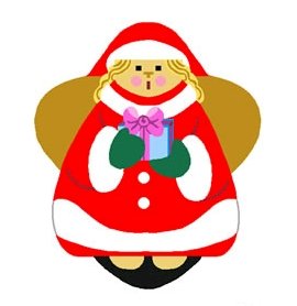 Needlepoint Canvas Santa Angel by In Good Company (LAS028)