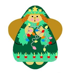 Needlepoint Canvas Christmas Three Angel by In Good Company (LAS029)