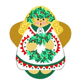 Needlepoint Canvas Holly Angel by In Good Company (LAS030)
