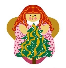 Needlepoint Canvas OH Tannenbaum a Angel by In Good Company (LAS072)