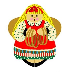 Needlepoint Canvas Five Golden Rings Angel by In Good Company (LAS077)