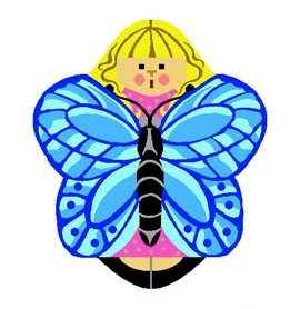 Needlepoint Canvas Blue Fuiana Angel by In Good Company (LAS085)