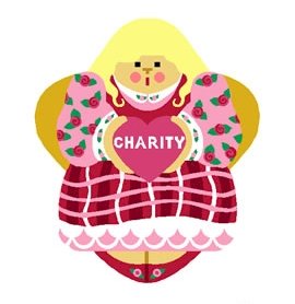 Needlepoint Canvas Charity Angel by In Good Company (LAS091)