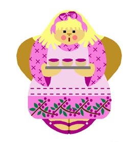 Needlepoint Canvas Rasberry Tart Angel by In Good Company (LAS095)