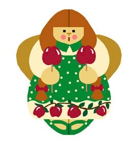 Needlepoint Canvas Candy Apple Angel by In Good Company (LAS098)