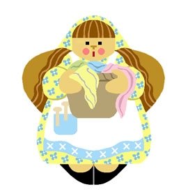 Needlepoint Canvas Wash Monday Angel by In Good Company (LAS106)