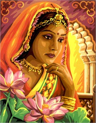 Needlepoint Canvas by Royal Paris La Princesse des Indes (royal_paris_142-426)