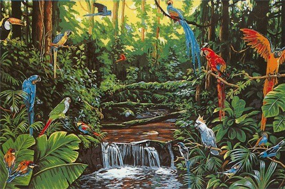 Needlepoint Canvas Ambiance tropicale (margot-163-4313)