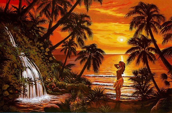 Needlepoint Canvas Soleil tropical (margot-163-4311)