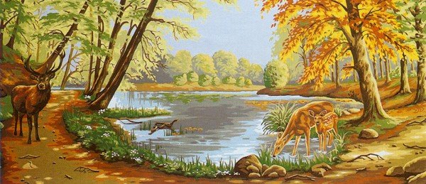 Needlepoint Canvas by Margot En foret (margot-173-3094)
