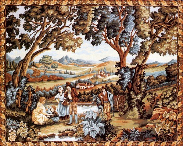 Needlepoint Canvas by Margot Vedure au Muletier XVIII The Mile Cart (margot-223-2807)