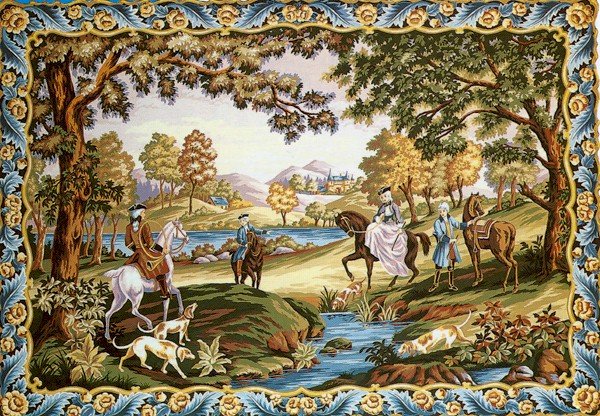 Needlepoint Canvas by Margot Chasse Louis XV Hunt (margot-233-2709)