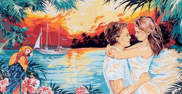 Needlepoint Canvas by SEG Idylle au lagon (seg-932-102)