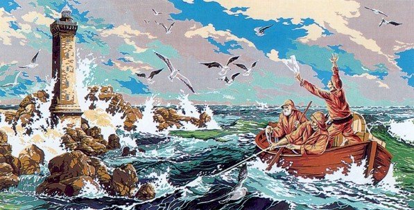 Needlepoint Canvas by SEG Le ravitaillement du phare (seg-932-101)