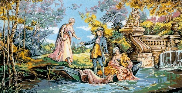 Needlepoint Canvas by SEG Promenade galante (seg-932-56)