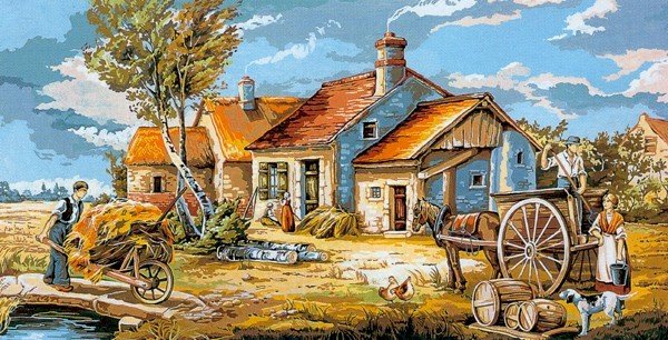 Needlepoint Canvas by SEG Scene rurale (seg-932-52)