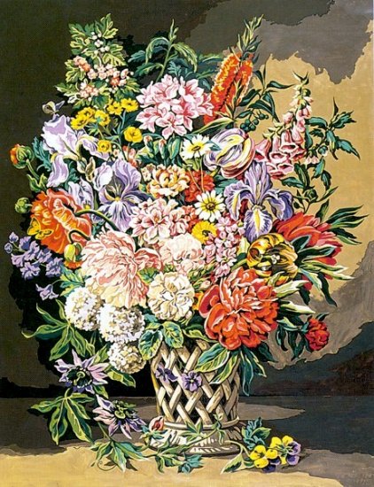 Needlepoint Canvas by SEG Mai fleuri (seg-940-11)