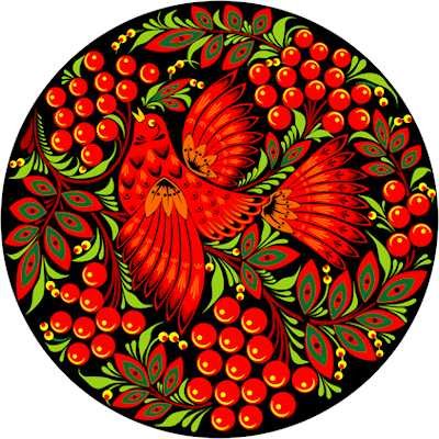 Russian Hohloma Design Bird Needlepoint Canvas (rus-h-001)