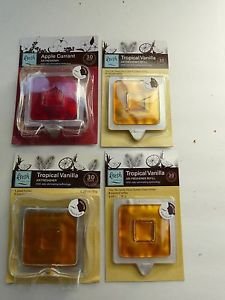 Lot 2 Fresh Decor Air Freshener APPLE CURRANT & TROPICAL VANILLA +4 REFILLS New