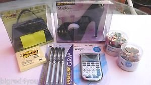 LOT Scotch Tape High Heel Shoe, Post It Purse Dispensers, Caculator & MORE