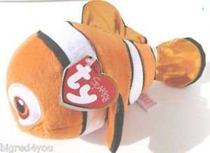 NEW "NEMO Disney Sparkle" the Clownfish TY 6" BEANIE BABY