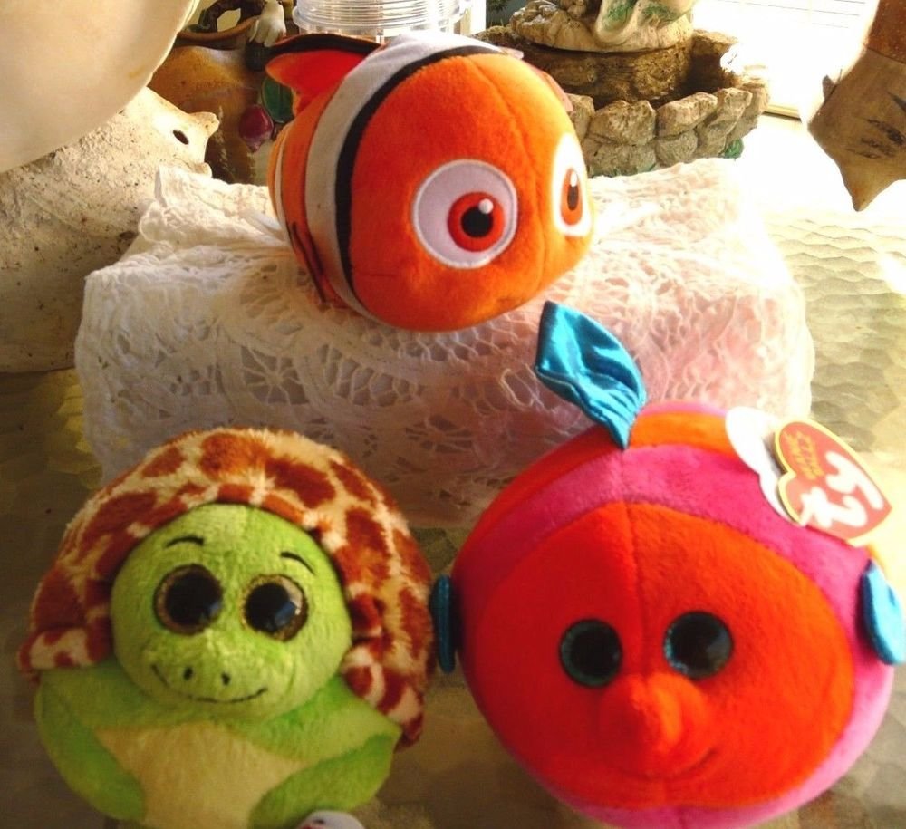 NEW LOT 3 TY Beanie Babies: Zoom, Splashy, Mermaid and Sparkle,