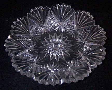 American Brilliant Period Cut Glass Plate