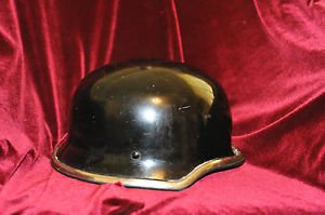 Vintage German Style Black Motorcycle Helmet from the 60's